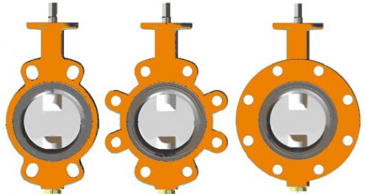 Absperrklappen unterscheiden sich durch die Gehäuse-Bauform