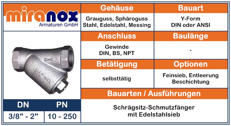 Edelstahl Schmutzfänger 2x Innengewinde 1 1/2 (47,80 mm)